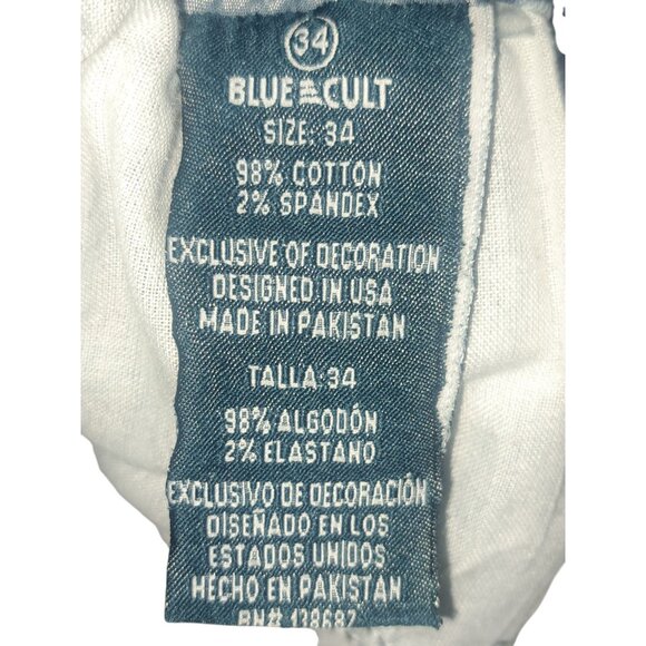 Blue Cult Jeans Womens 34 Light Wash Distressed Stretch Denim - Picture 5 of 8